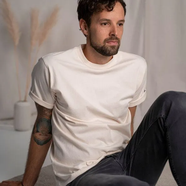 Vresh Clothing Vresh Clothing Vred - Oversized unisex T-Shirt aus Biobaumwolle, Ecru, – Produktbild 3 von 4