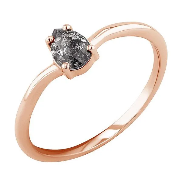 Eppi Eppi Verlobungsring mit Salt and Pepper Diamant in Birmenform Roisin – Produktbild 2 von 4