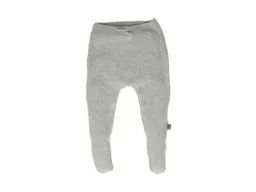 HANS NATUR Baby Hose mit Füßchen Baumwolle Strick hellgrau melange Gr.50/56 – Produktbild 1 von 1