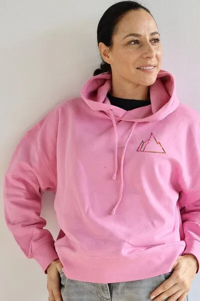 Kultgut Kultgut Sportive Line - Atmungsaktiv - Softfeeling - Kapuzenpullover / Little Sundown Mountain, Pink, – Produktbild 2 von 4