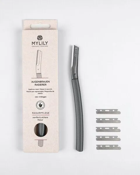 MYLILY MYLILY Augenbrauen Rasierer | inkl. 5 Klingen, Schwarz, – Produktbild 1 von 4