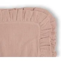 Hutch Putch Hutch&Putch Musselin Kopfkissenbezug mit Rüschen - aus 100% Bio-Baumwolle - ideale Ergänzung zur Musselin Bettwäsche - atmungsaktiv und temperaturausgleichend, Blush, – Produktbild 1 von 1