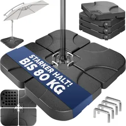 Casaria® Platten für Schirmständer 4er-Set 105x105x7cm – Produktbild 1 von 1