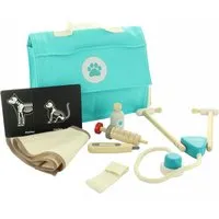 PlanToys PlanToys Kinder Tierarzt Tasche mit Zubehör aus Kautschukholz Maße 8 x 21,5 x 14,5 cm – Produktbild 1 von 1