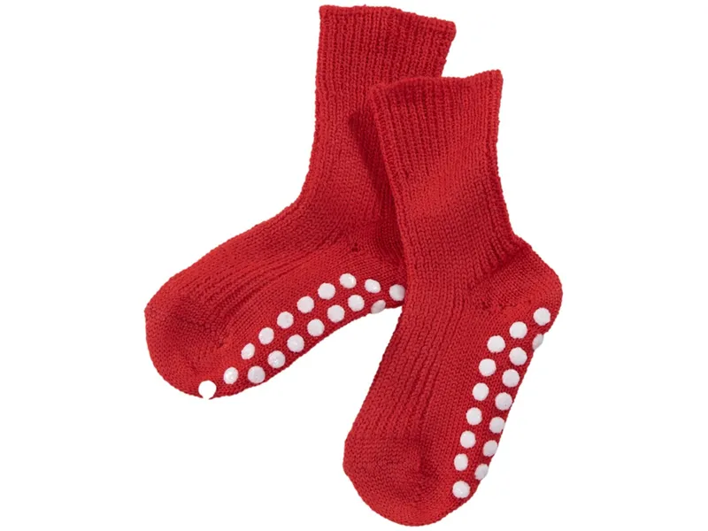 hirsch natur Hirsch Natur Baby Kinder Grobstrick Stopper Socken kbT Wolle, Rot, – Produktbild 1 von 3