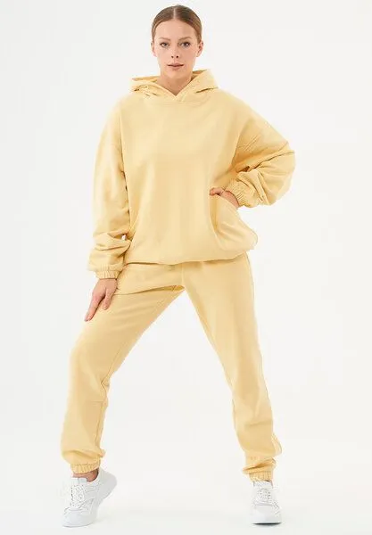 ORGANICATION ORGANICATION ESSENTIALS-HANDE- Soft Touch Oversize Hoodie aus Bio-Baumwolle, Soft yellow, – Produktbild 2 von 4