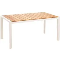 Gartentisch "Paros" B 160 x T 90 x H 76 cm, Teak, Aluminium, sand – Produktbild 1 von 1