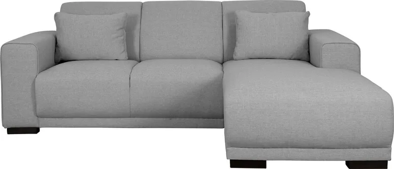 OTTO home Ecksofa BORNHOLM L-Form, B: 234 cm - OTTO. Verlässliche Qualität., Recamiere links oder rechts bestellbar, Wellenfederung, inkl. 2 Kissen, Grau, – Produktbild 7 von 8