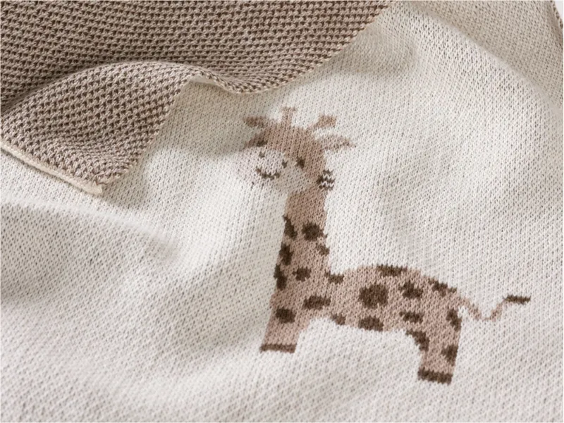 HANS NATUR HANS NATUR Babydecke Bio-Baumwolle Giraffe natur Maße 80 x 100 cm – Produktbild 2 von 2