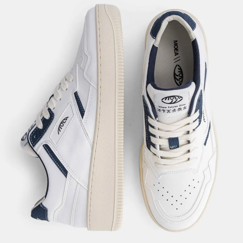 MoEa MoEa Herren vegan Sneaker Origin Weiß Blau, Weiß, – Produktbild 1 von 2