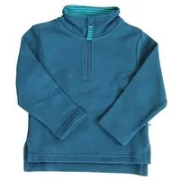 Leela Cotton Leela Cotton Troyer Piquestoff Bio-Baumwolle Langarmshirt Pullover, Donau-blau, – Produktbild 1 von 1