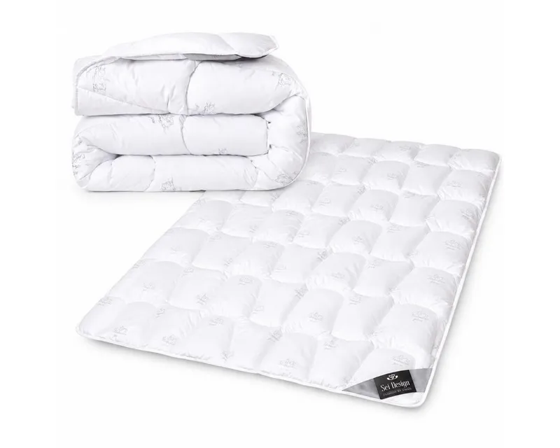 SEI Design Microfaserbettdecke Winter Bettdecke SWAN - warme Decke weich wie Daunen, Füllung: 100% Mikrofaser, Bezug: 100% Mikrofaser, ein Gefühl wie Daunen, Weiß, – Produktbild 1 von 5
