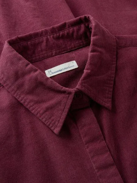 KnowledgeCotton Apparel KnowledgeCotton Apparel Flanellhemd- Elder Regular Fit - aus Biobaumwolle, Rot (fig), – Produktbild 2 von 3