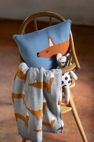 Tranquillo Tranquillo Babydecke Foxy, Blau, – Produktbild 4 von 4