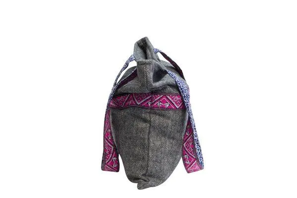 manbefair manbefair Tweed Shopper Celine, Grau, – Produktbild 2 von 4