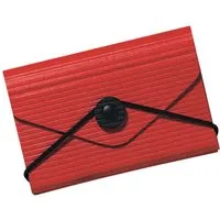 Memo Visitenkarten-Etui rot, Verschlussknopf und -gummi schwarz – Produktbild 1 von 1