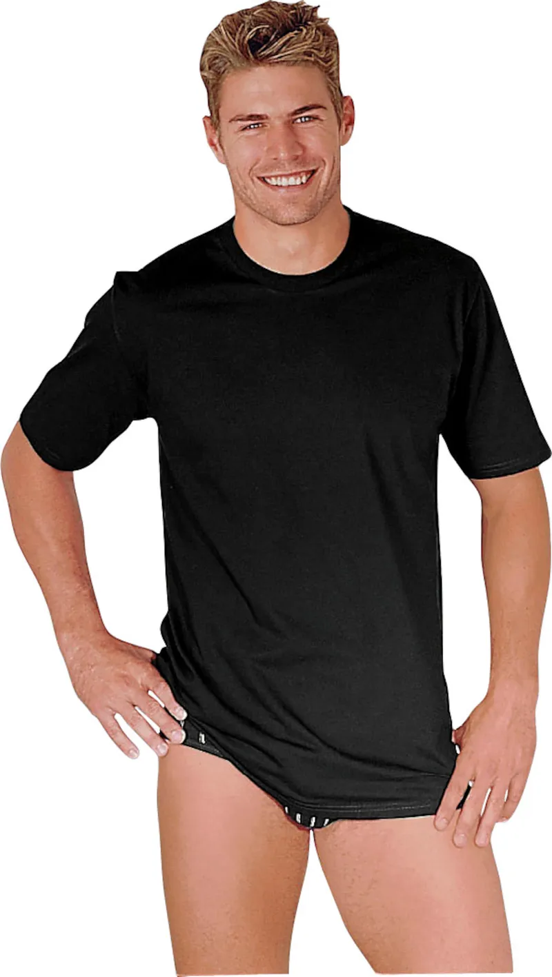 Schiesser Unterhemd schwarz, Schwarz, – Produktbild 2 von 3