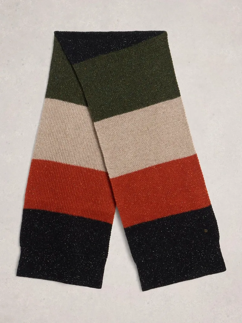White Stuff Strickschal Charlie - Einheitsgröße, Grün multi, – Produktbild 3 von 3