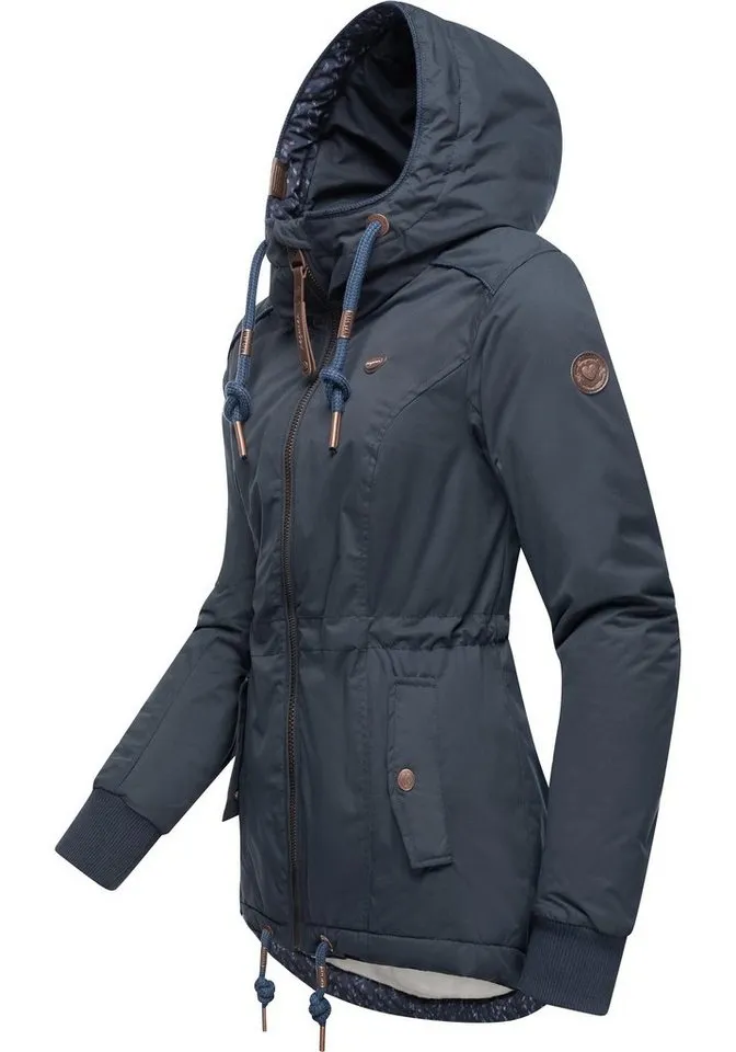 ragwear ragwear Winterjacke YM-Danka stylische Winter Outdoorjacke mit Kapuze, Blau, – Produktbild 3 von 4