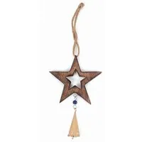 El Puente El Puente Deko-Anhänger "Stern mit Glocke" | Fair Trade & Handmade – Produktbild 1 von 1