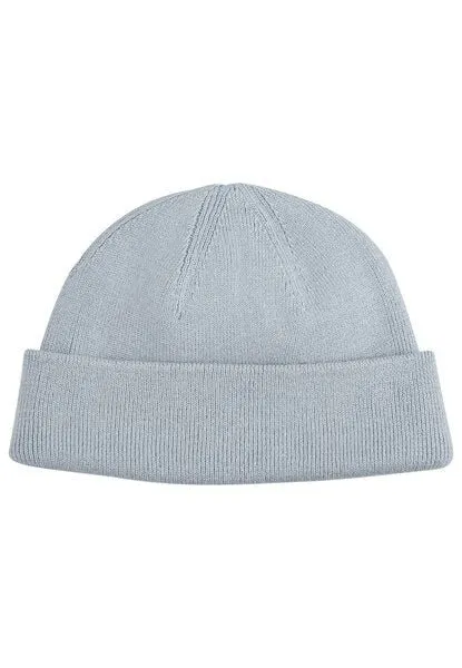MELA MELA Feinstrick Mütze kurz Style LESH aus 100% Bio-Baumwolle, Cloudy blue, – Produktbild 1 von 4