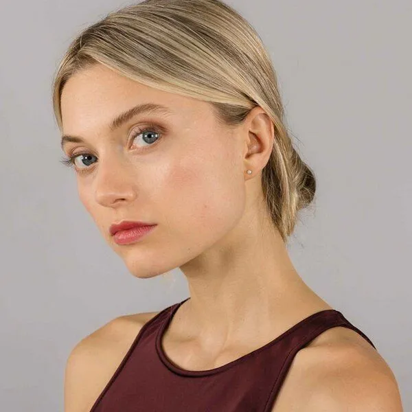 fejn jewelry fejn jewelry Ohrringe 'tiny pearl', Gold, – Produktbild 2 von 2