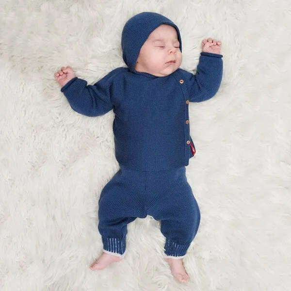 vincente vincente Schlüttli Babystrickjacke, Blau, – Produktbild 2 von 4