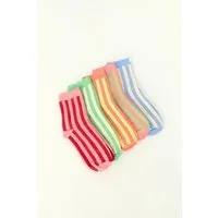 Jutelaune Jutelaune Stripe Socks - GRS und OEKO-TEX Zertifizierungen, Rot & pink, – Produktbild 1 von 1