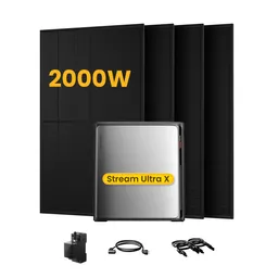 EcoFlow EcoFlow Stream Ultra X, All-in-One Speicher für Balkonkraftwerke, mit 4 x 500W Bifaziale Solarmodule, by Powerness (deal) - Stream Ultra X | 3840Wh / 1 x Smart Meter / Selbstabholung – Produktbild 1 von 1