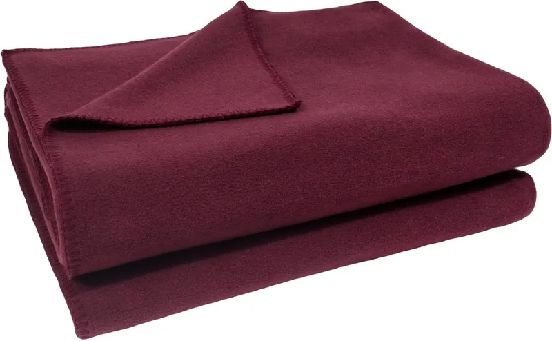 Wohndecke Soft-Fleece, PREMIUM, Made in Italy, ZOEPPRITZ1828, unverwechselbarem Cashmere Handfeel, made in Italy, PREMIUM, Rot, – Produktbild 1 von 1