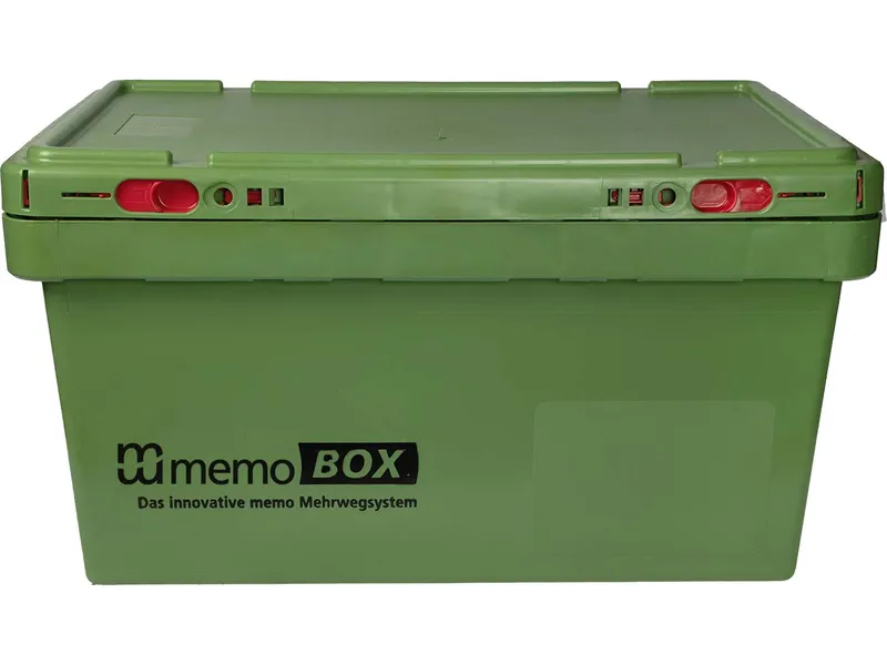 Memo memo Stapel Box aus Recyclingkunststoff grün, Größe L - ohne ETIKETT – Produktbild 1 von 1