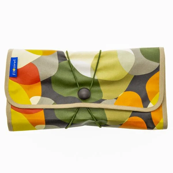 Flosinn Flosinn Wickeltasche Wickelunterlage Wickelclutch abwischbar, Bunte natur, – Produktbild 1 von 3