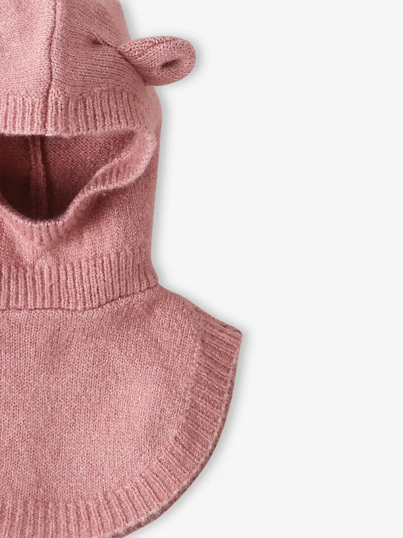 Vertbaudet Mädchen Baby Schalmütze mit Teddyohren hell, Hellrosa, – Produktbild 2 von 2