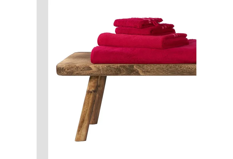 Schiesser Schiesser Duschtücher Skyline Color aus 100 % Baumwolle mit eleganter Streifenbordüre, Frottier (Set, 2-St), OEKO-TEX® MADE IN GREEN, Rot, – Produktbild 1 von 5
