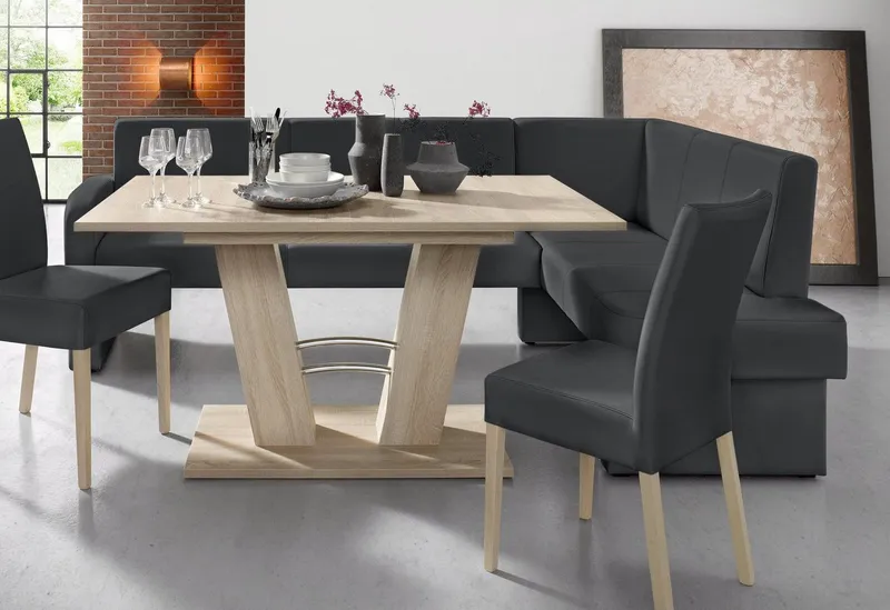 Home affaire Eckbank Umag, 210 x 60 cm, Schwarz, – Produktbild 4 von 8