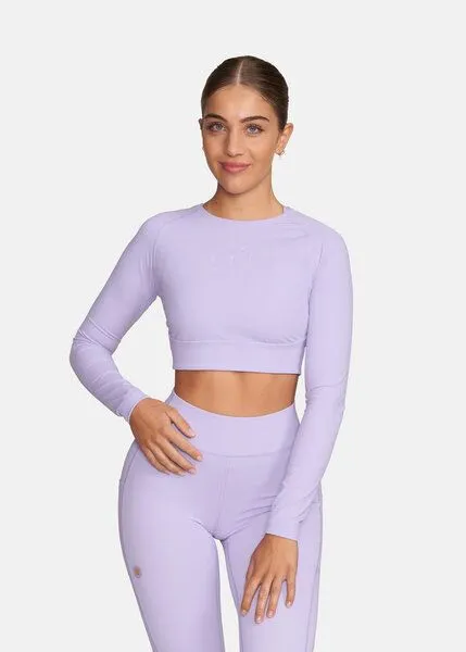 Golds Gym Gold's Gym kurzes Langarmshirt „Helen“, Digital lavender, – Produktbild 1 von 3