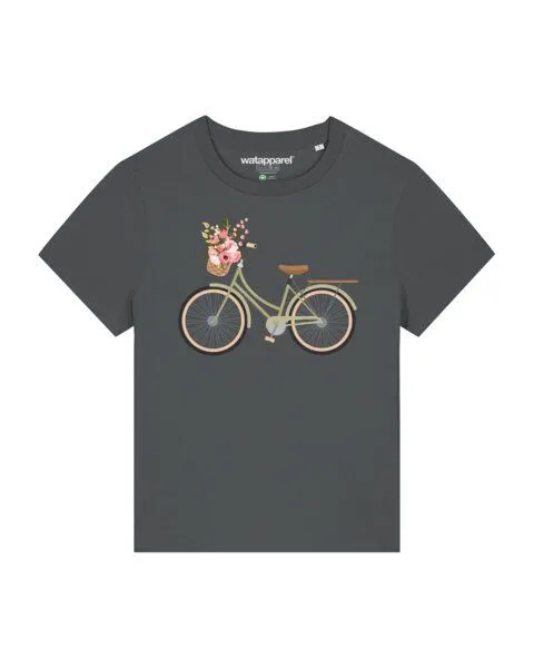 watapparel watapparel T-Shirt Frauen Damenfahrrad, Anthracite, – Produktbild 1 von 3