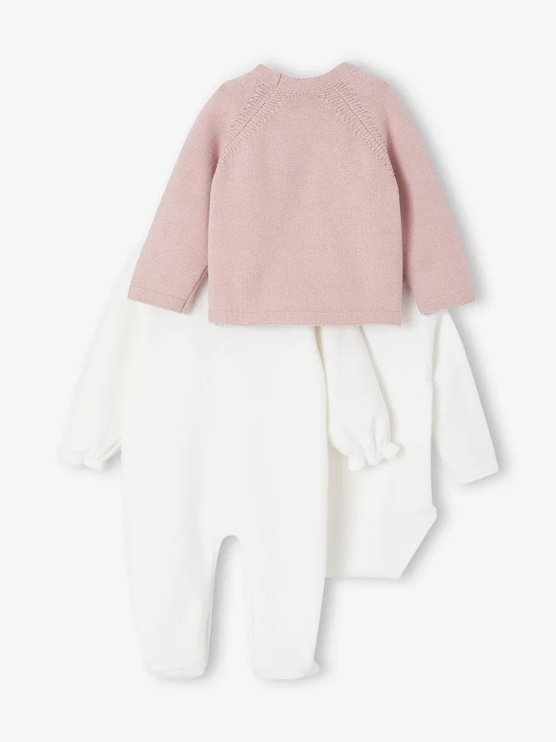 Vertbaudet Baby Geschenk-Set zur Geburt: Jäckchen, Rosa, – Produktbild 2 von 4