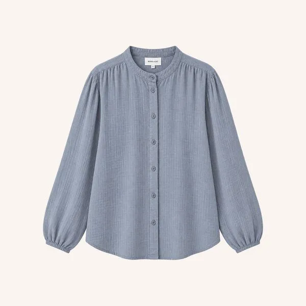 NORDLICHT NORDLICHT Boho Bluse Hilda, Blau, – Produktbild 2 von 4