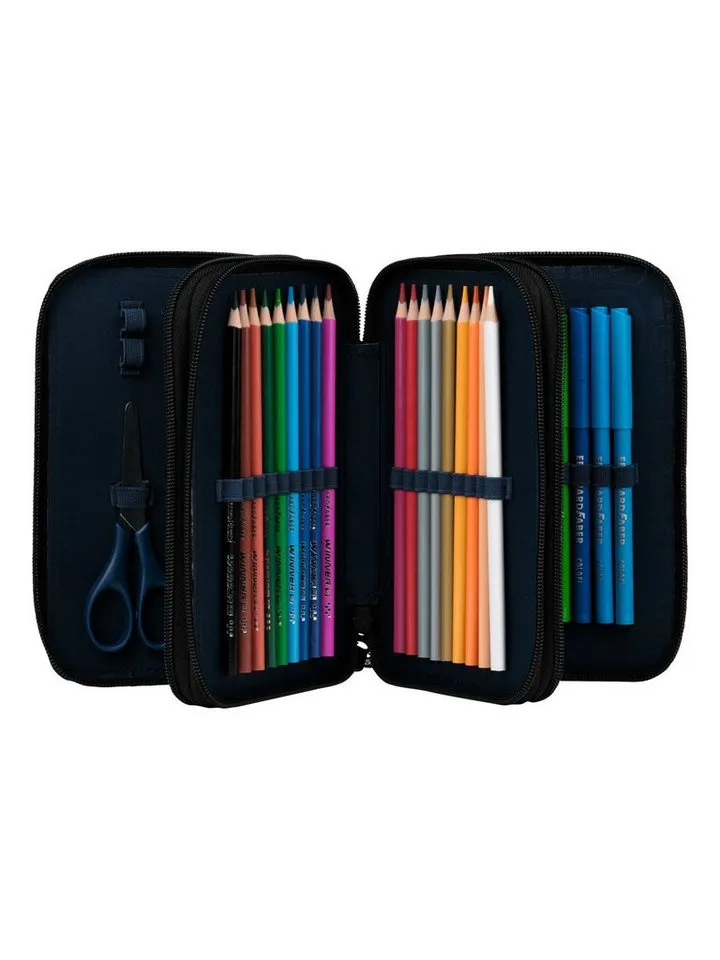 Ergobag Ergobag Federmäppchen Maxi Mäppchen, (1-tlg), mit Stiften befüllt, Schwarz, – Produktbild 6 von 8
