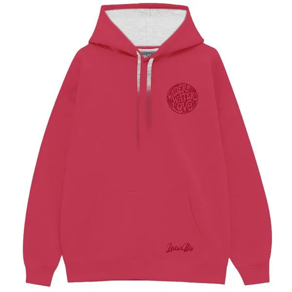Lexi&Bö Lexi&Bö Under Water Love Oversized Hoodie Damen, Rot, – Produktbild 1 von 2