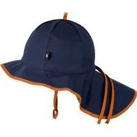 Pure pure by Bauer PURE PURE by Bauer Baby und Kinder Sonnenschutz Mütze mit Bindebändern UV 50 indigo karamell Gr. 49 – Produktbild 1 von 1