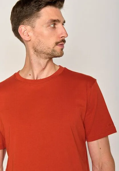 GreenBomb GREENBOMB Basic Fusion - Lässiges Oversize-T-Shirt aus Bio-Baumwolle / GOTS / Fair & Vegan, Rot (lehmrot), – Produktbild 2 von 4