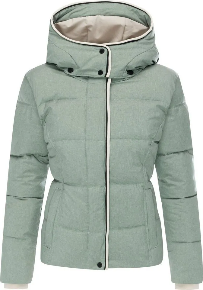 ragwear ragwear Winterjacke Gleama Melange YOUMODO Wasserdichte Steppjacke mit abnehmbarer Kapuze, Grau|grün, – Produktbild 2 von 5