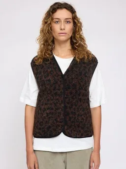 Mazine Mazine Printed Teddy Weste mit Leo-Muster – Produktbild 1 von 1