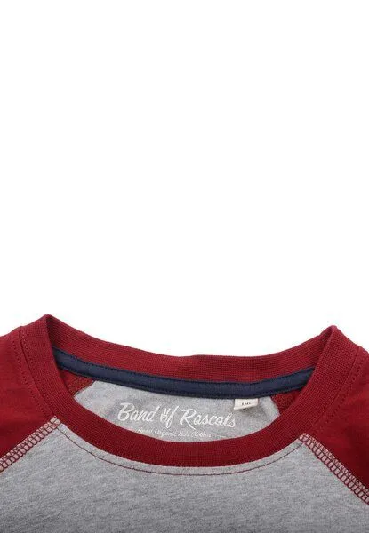Band of Rascals Band of Rascals King of Rock Raglan Longsleeve, Brick-red, – Produktbild 3 von 3