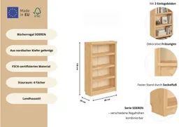 OTTO home Bücherregal Soeren, aus massiver Kiefer, Tiefe 29 cm, FSC®-zertifiziert – Produktbild 1 von 1