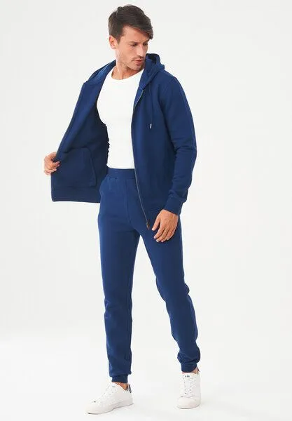 ORGANICATION ORGANICATION Sweatjacke aus Bio-Baumwolle, Navy, – Produktbild 3 von 4