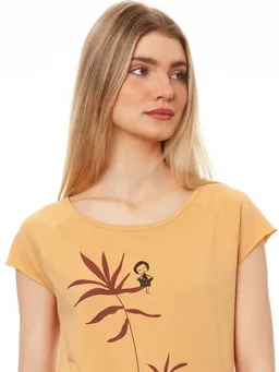 FellHerz FellHerz Damen T-Shirt Lesepalme Girl clay bio & fair & vegan – Produktbild 1 von 1