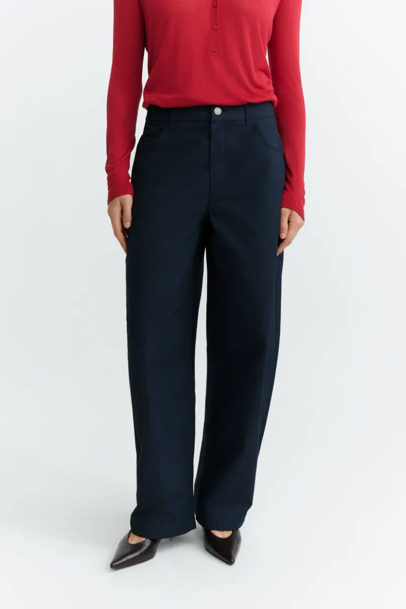 thinking mu Thinking MU Damen vegan Hose Marissa Barrel Marineblau, Blau, – Produktbild 2 von 2